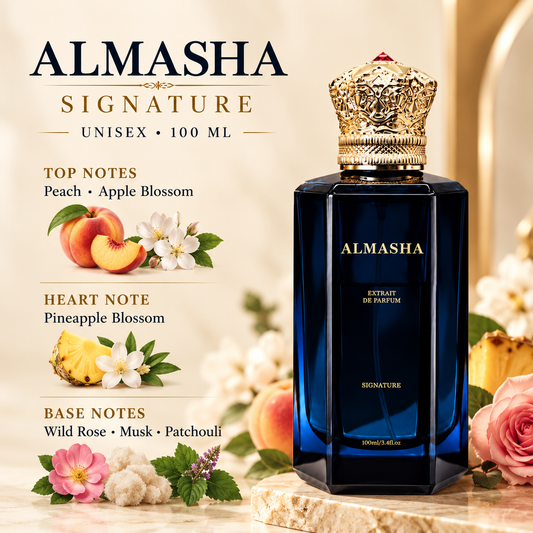 Almasha Signature Extrait de Parfum – Unisex Luxury Perfume, 100ml