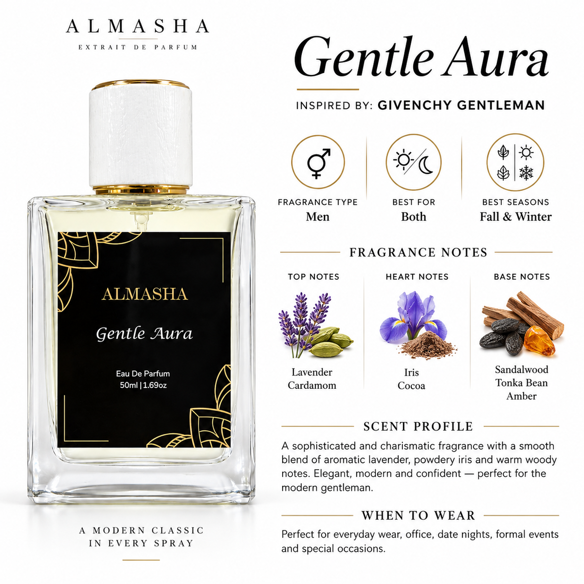 Gentle Aura Inspired by Givenchy Gentleman - 50ml