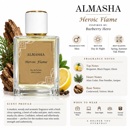 Heroic Flame Inspired by Burberry Hero - 50ml Eau de Parfum