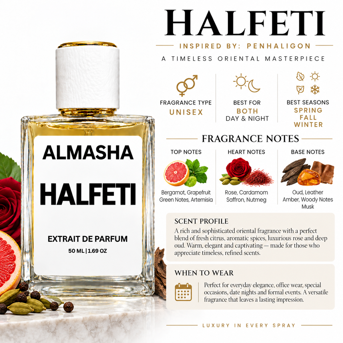 Halfeti Inspired by Penhaligon's 50ml Extrait de Parfum