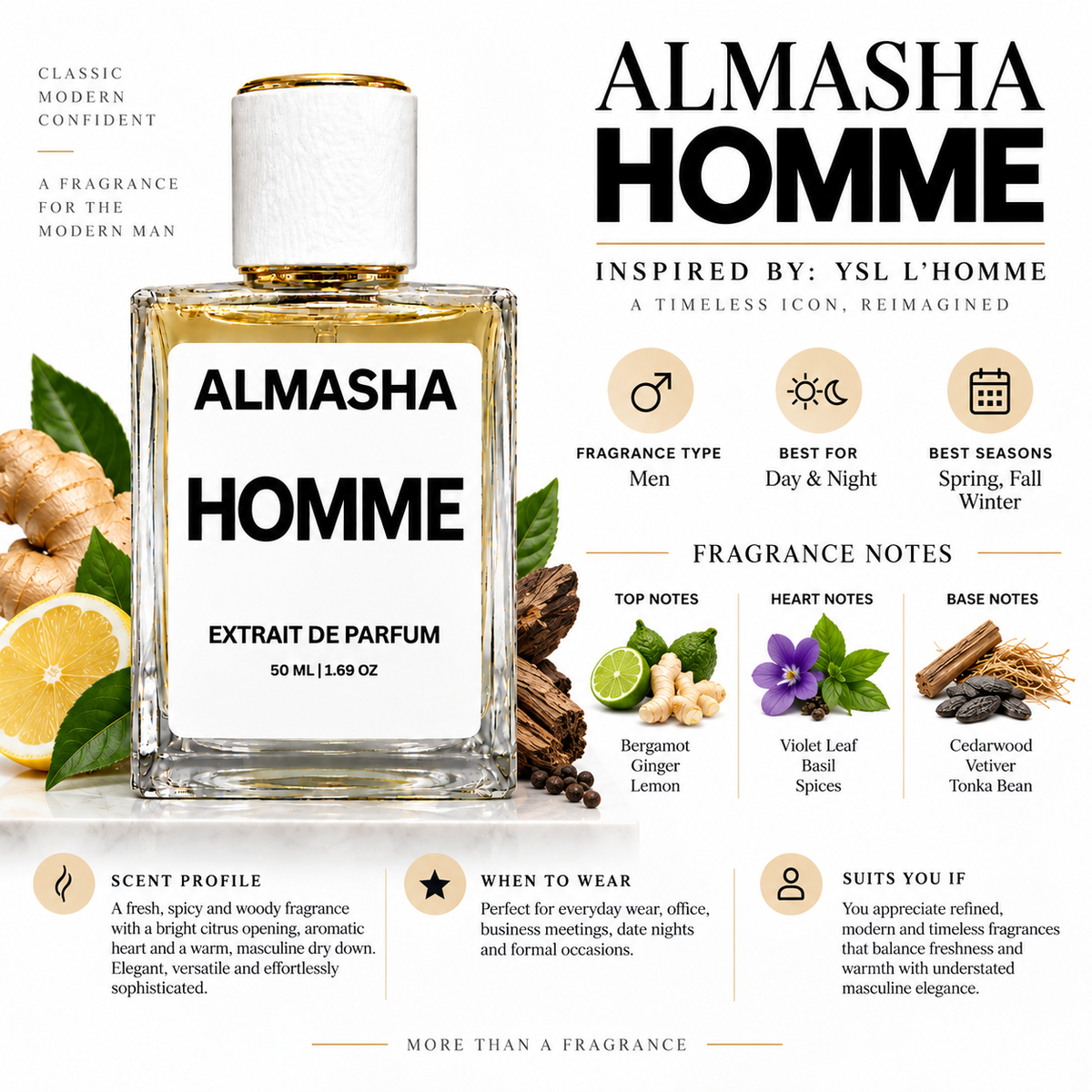Homme Inspired by YSL L’Homme 50ml