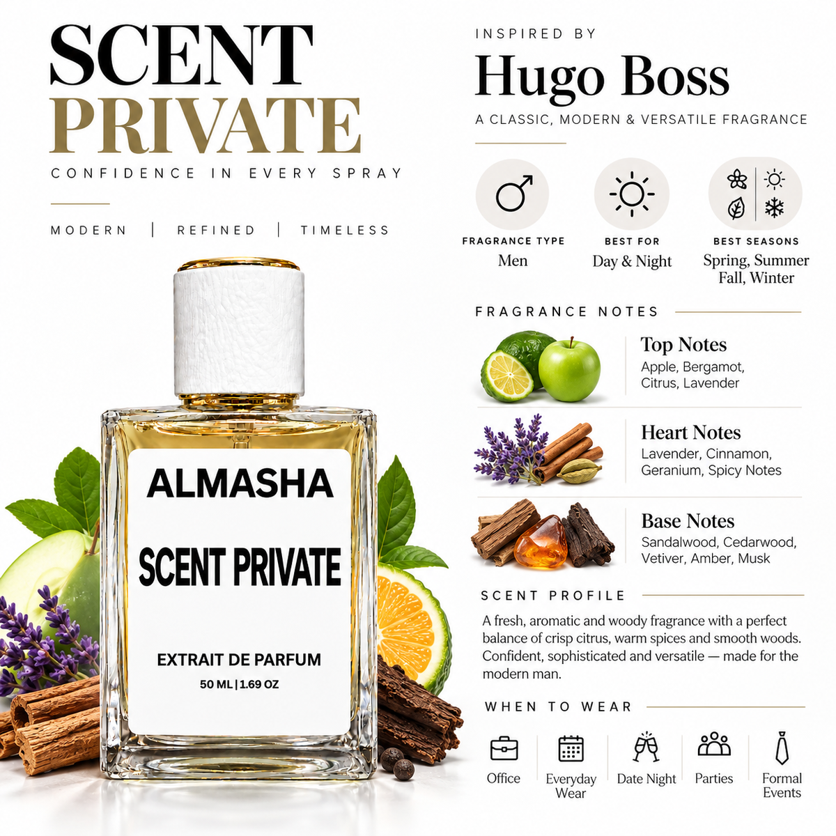 Scent Private Inspired by Hugo Boss 50ml
