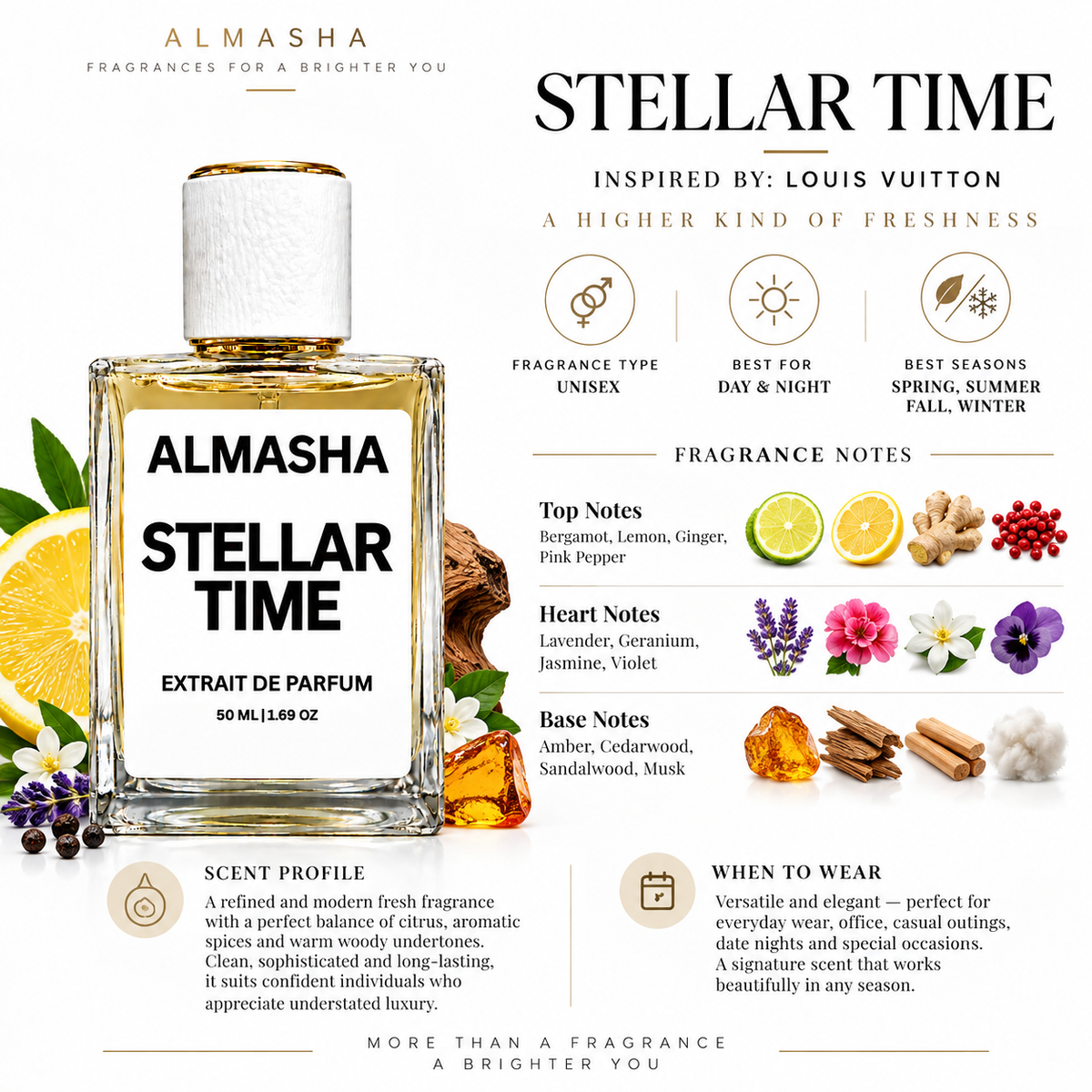 Stellar Time Inspired by Louis Vuitton – 50ml Extrait de Parfum