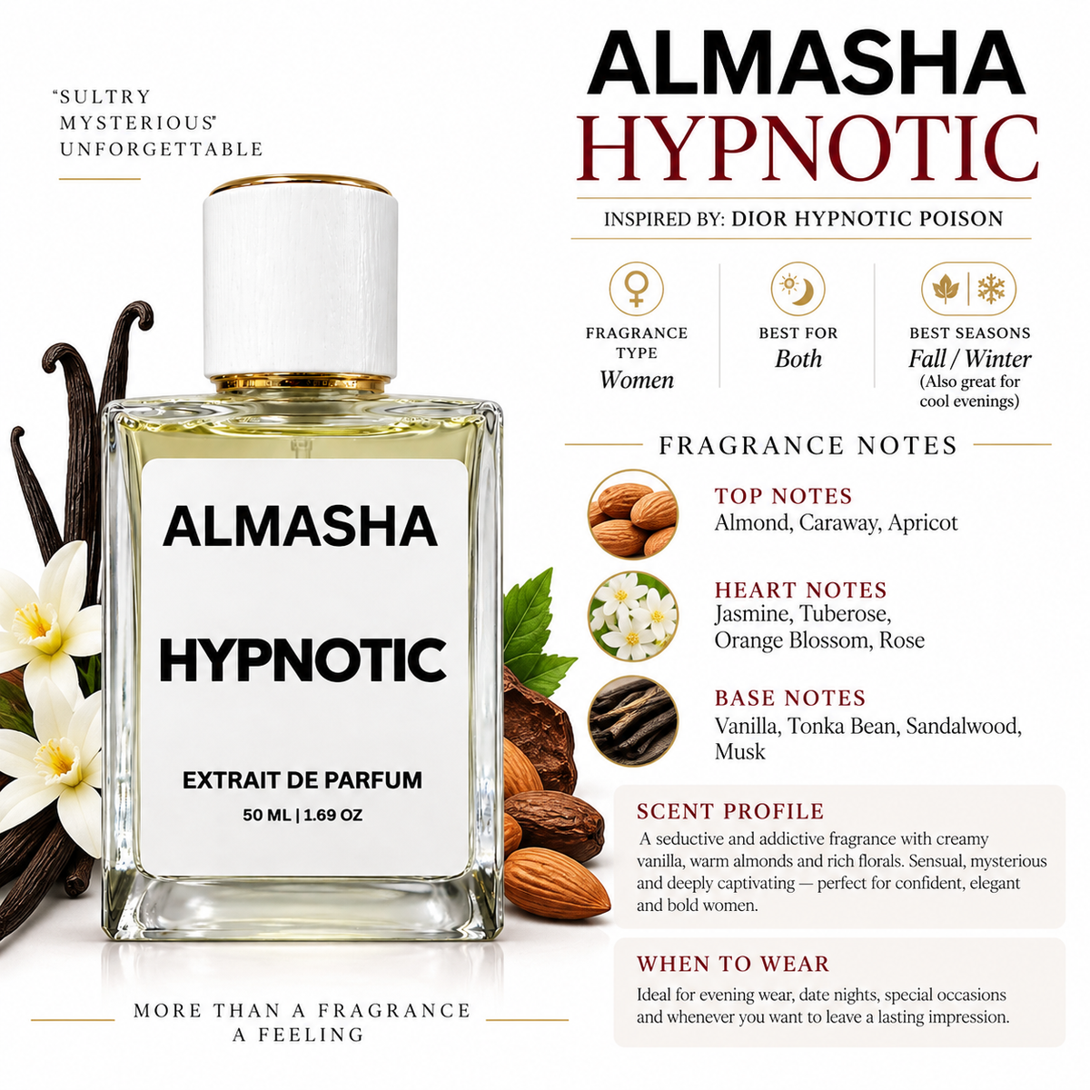 Hypnotic Inspired by Dior Hypnotic Poison Perfume – 50 ML