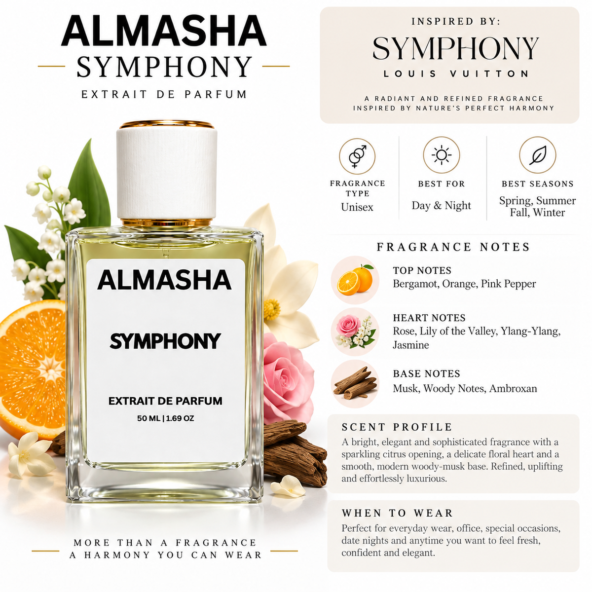Symphony Inspired by Louis Vuitton 50ml Extrait de Parfum