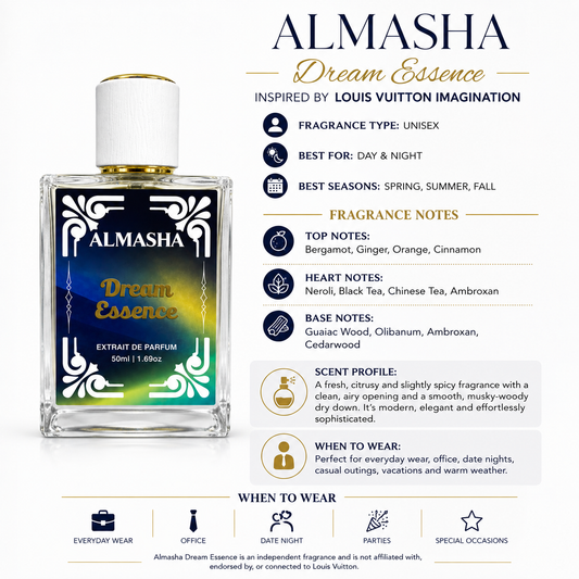 Almasha Dream Essence – Inspired by Louis Vuitton Imagination | Extrait de Parfum 50ml