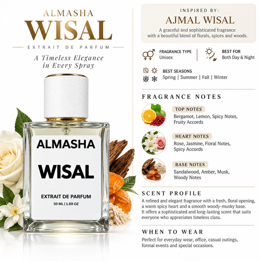 Wisal Inspired by Ajmal Wisal – Extrait de Parfum 50ml
