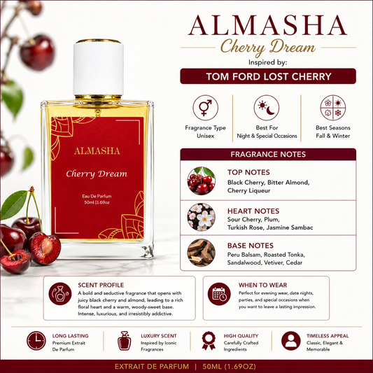 Cherry Dream - Unisex Extrait de Parfum | Inspired by Lost Cherry | 50ml