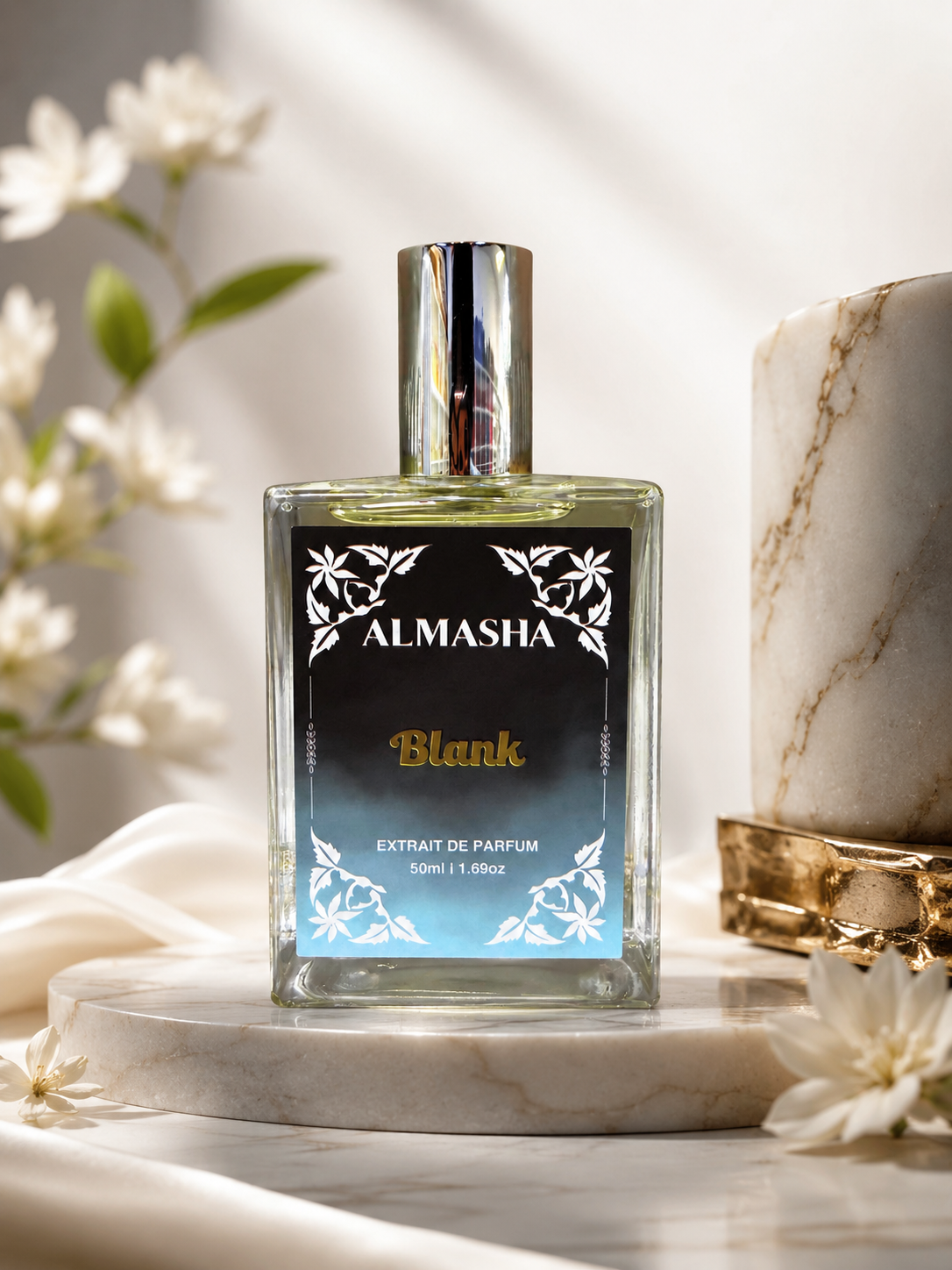 Blank Extrait De Parfum | Luxury Unisex Perfume | Tropical Coconut, White Florals & Amber | Long Lasting Fragrance