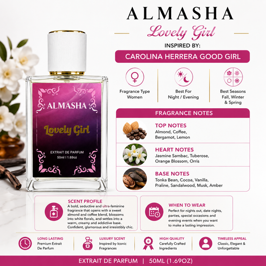 Lovely Girl - Women’s Extrait de Parfum | Inspired by Good Girl | 50ml
