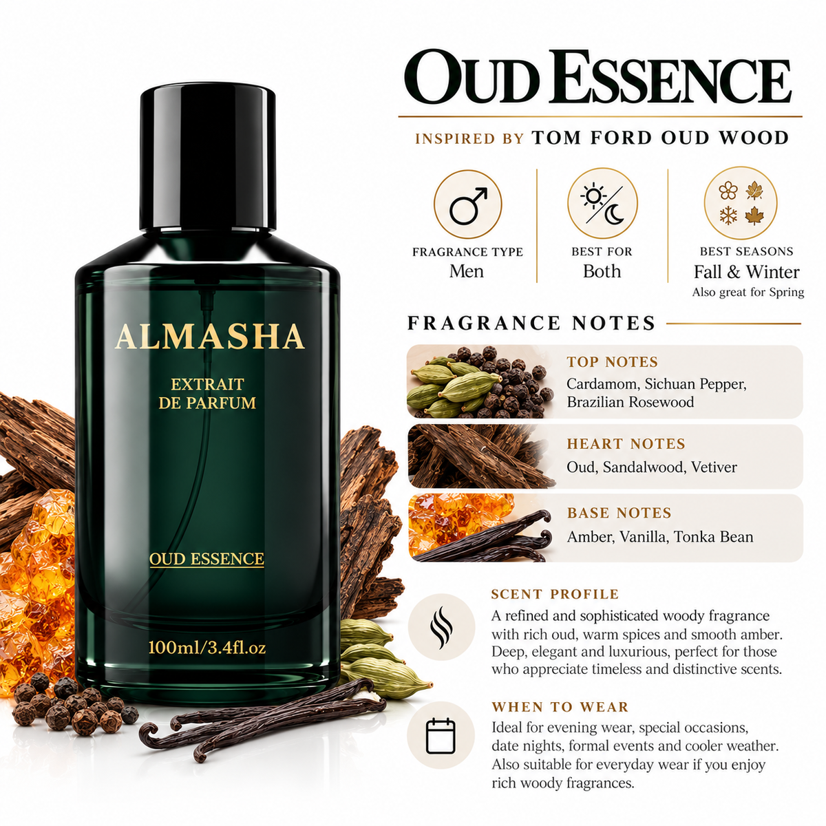 Oud Essence Inspired by Tom Ford Oud Wood | 100 ML