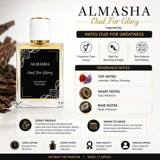 Oud For Glory - Unisex Extrait de Parfum | Inspired by Initio Oud for Greatness | 50ml