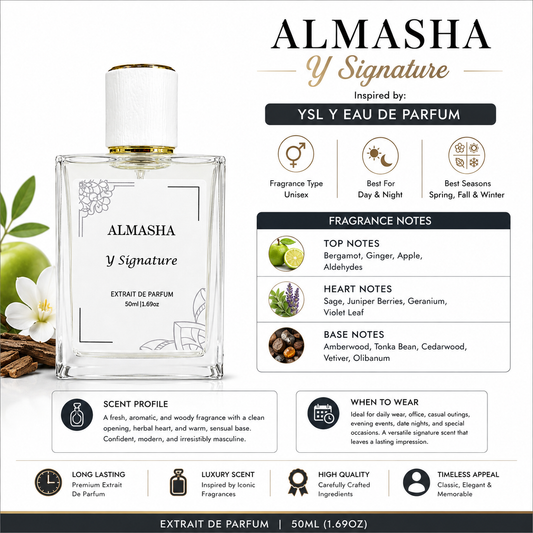 Y Signature - Men’s Extrait de Parfum | Inspired by YSL Y Eau de Parfum | 50ml