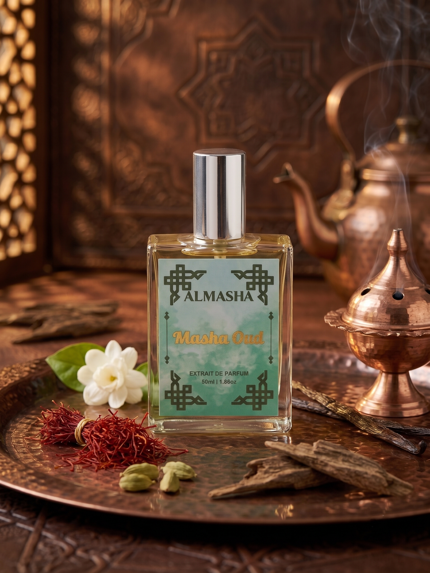 Masha Oud Extrait de Parfum 50ml | Luxury Long-Lasting Oud Fragrance | ALMASHA