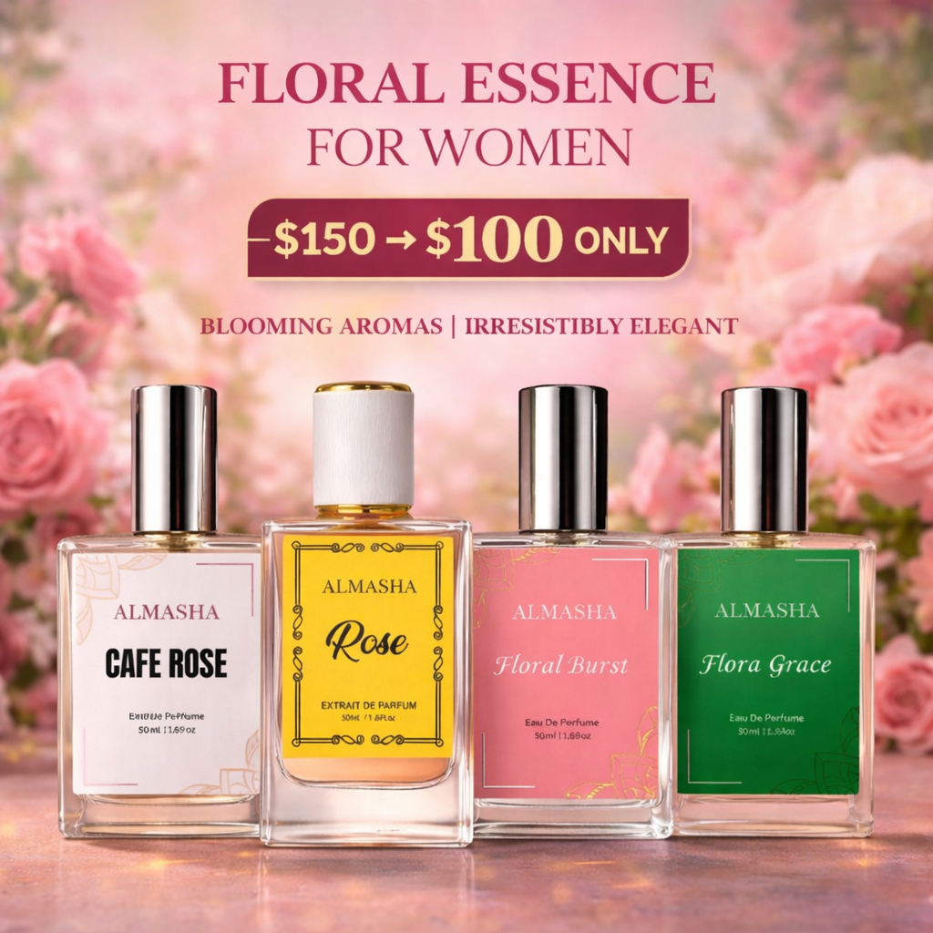 Floral Perfume Combo for Women β Real Rose, Cafe Rose & Floral Burst Luxury Attar Set | Premium Feminine Collection