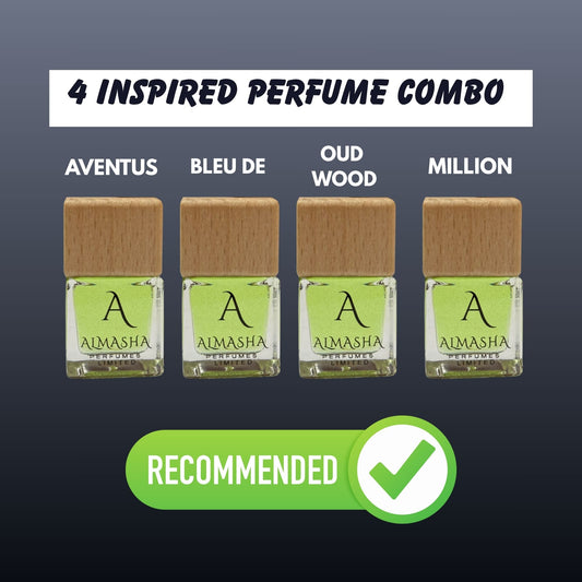 Combo pack of 4 Car Perfume  Inspired By Luxury Fragrances