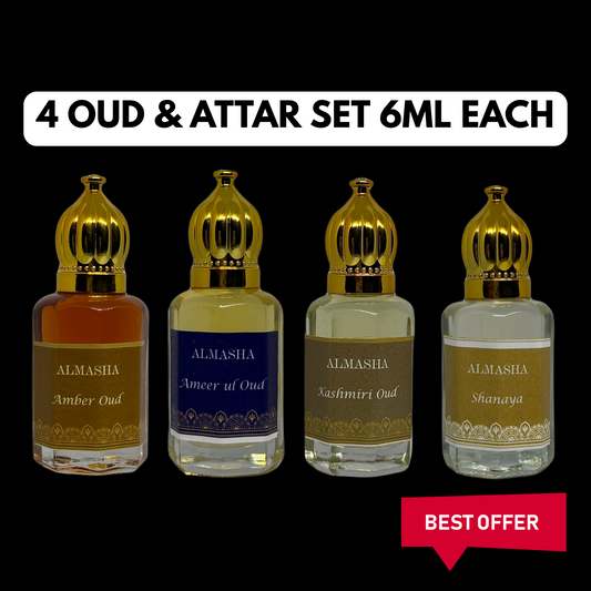 Pack of 4 Premium Oud & Attar – Limited Time Offer
