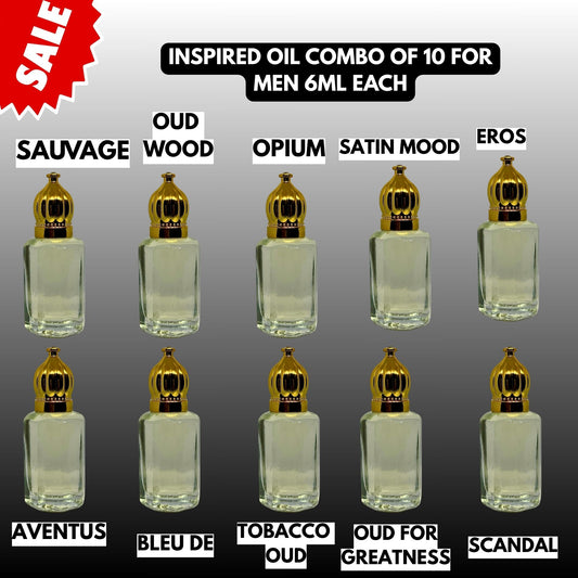 Pack of 10 INSPIRED OIL COMBO FOR HIM