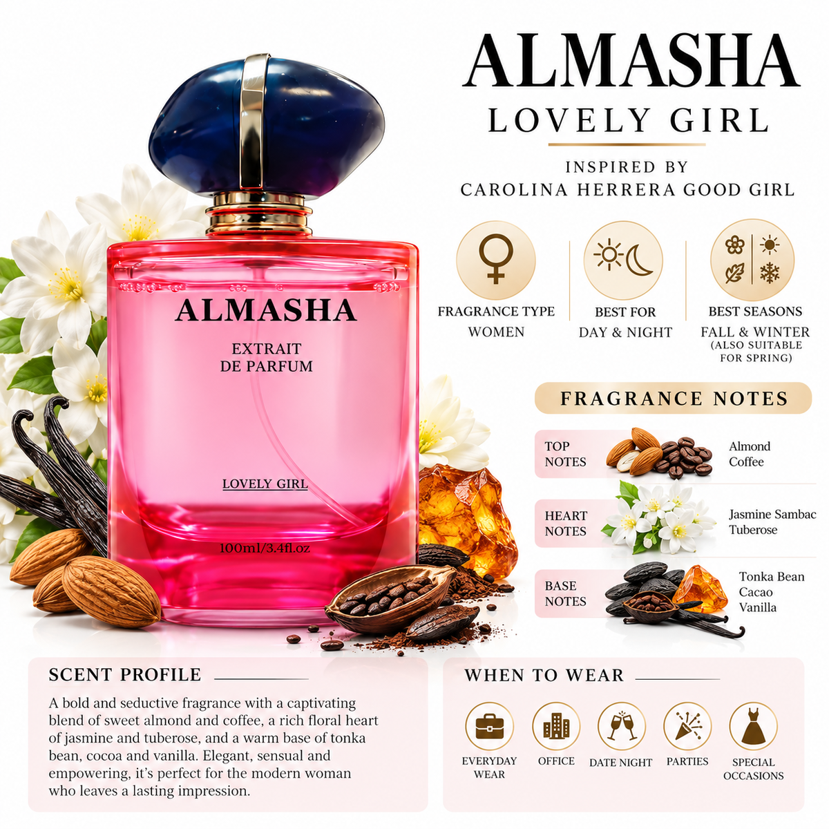 Lovely Girl Inspired by Carolina Herrera Good Girl | 100 ML