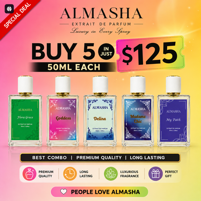 ALMASHA BEST COMBO – 5 PERFUMES FOR JUST $125