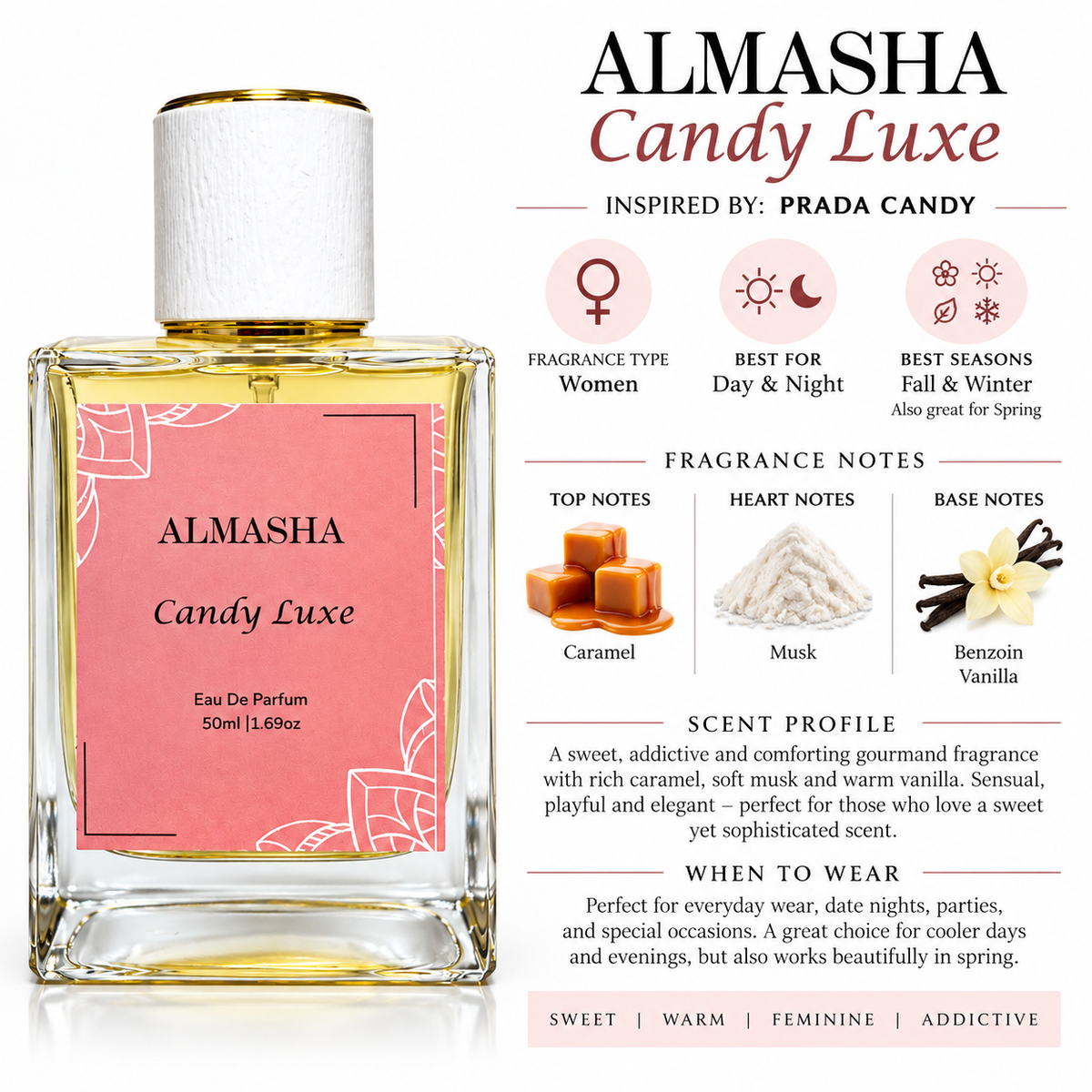 Candy Luxe Inspired by Prada Candy – 50ml Eau De Parfum