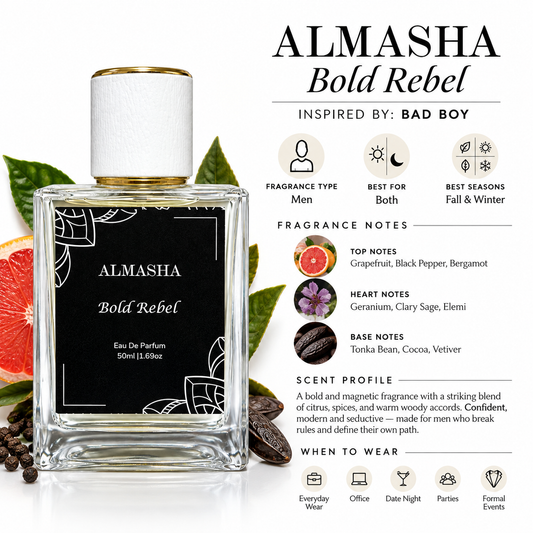 Bold Rebel Inspired by Bad Boy – 50ml Eau De Parfum
