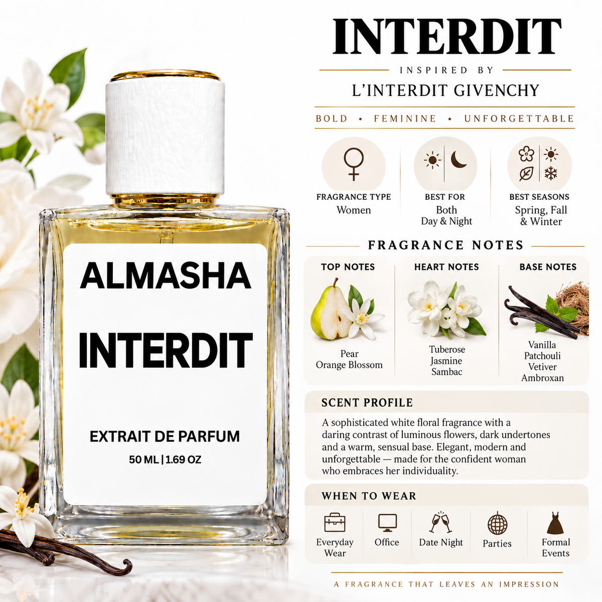 Interdit Inspired by L’Interdit Givenchy – Extrait de Parfum 50 ML
