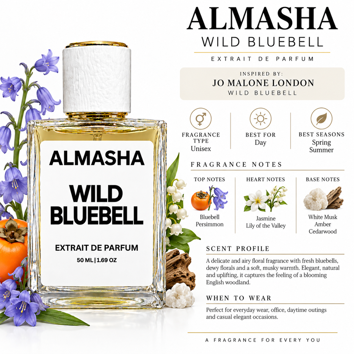 Wild Bluebell Inspired by Jo Malone London Wild Bluebell – 50ml
