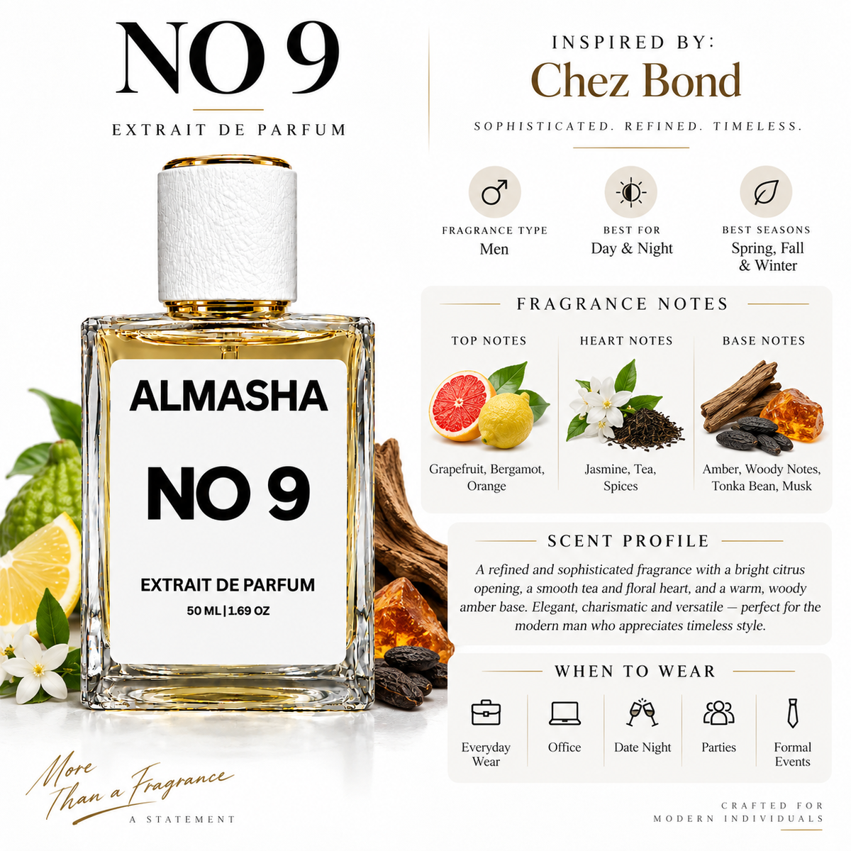No 9 Inspired by Chez Bond 50ml Extrait de Parfum