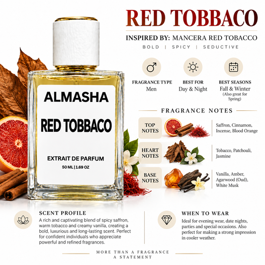 Red Tobacco Inspired by Mancera Red Tobacco – 50ml Extrait de Parfum