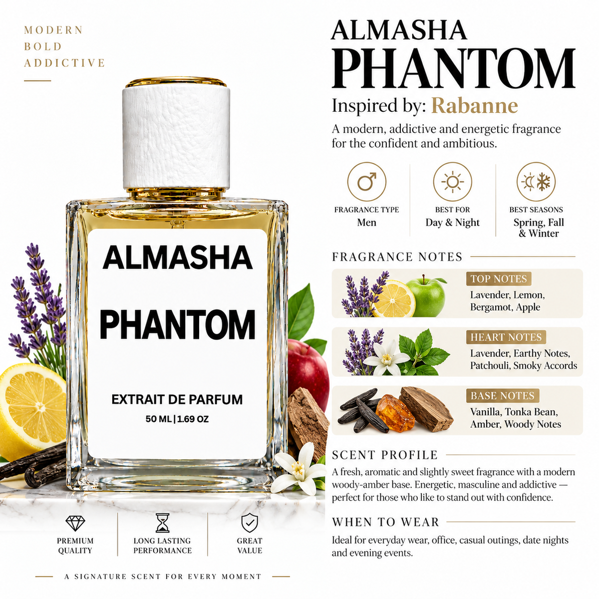 Phantom Inspired by Rabanne – Extrait de Parfum 50ml