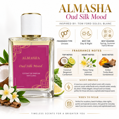 Oud Silk Mood Extrait de Parfum 50ml – Inspired by Soleil Blanc