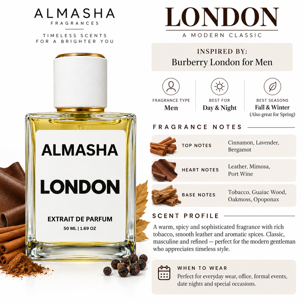 London Inspired by Burberry London for Men – 50 ML