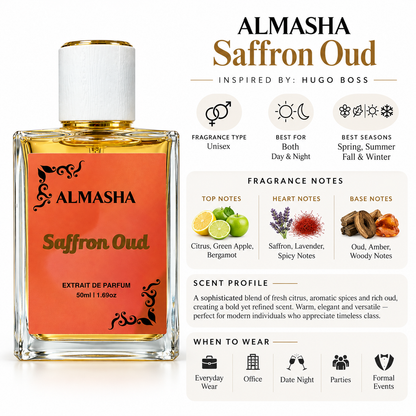 Saffron Oud Perfume | Inspired by Hugo Boss | 50ml Extrait de Parfum