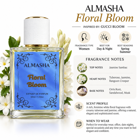 Floral Bloom Extrait de Parfum 50ml – Feminine Floral Fragrance