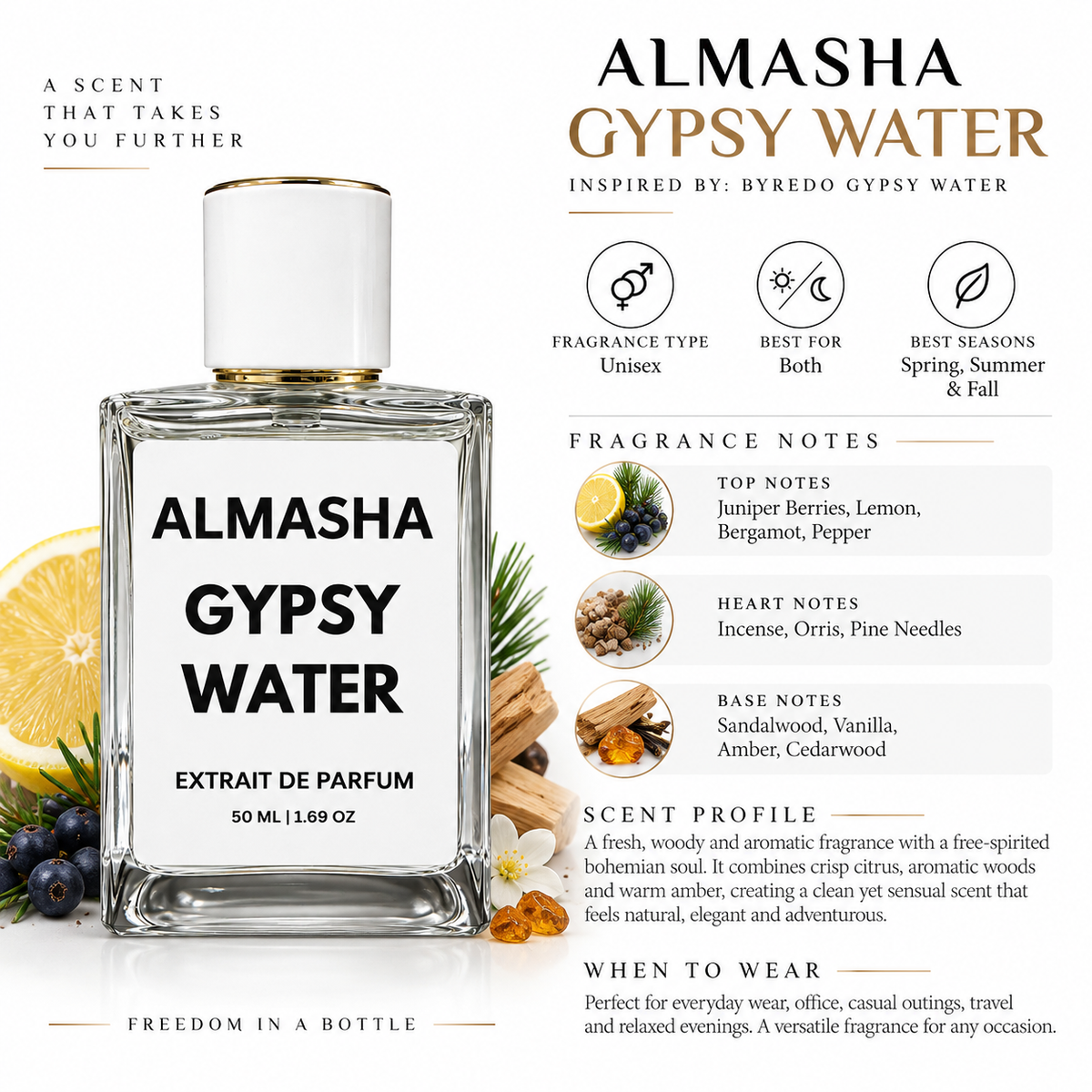 Gypsy Water Inspired by Byredo Gypsy Water – 50ml Extrait de Parfum
