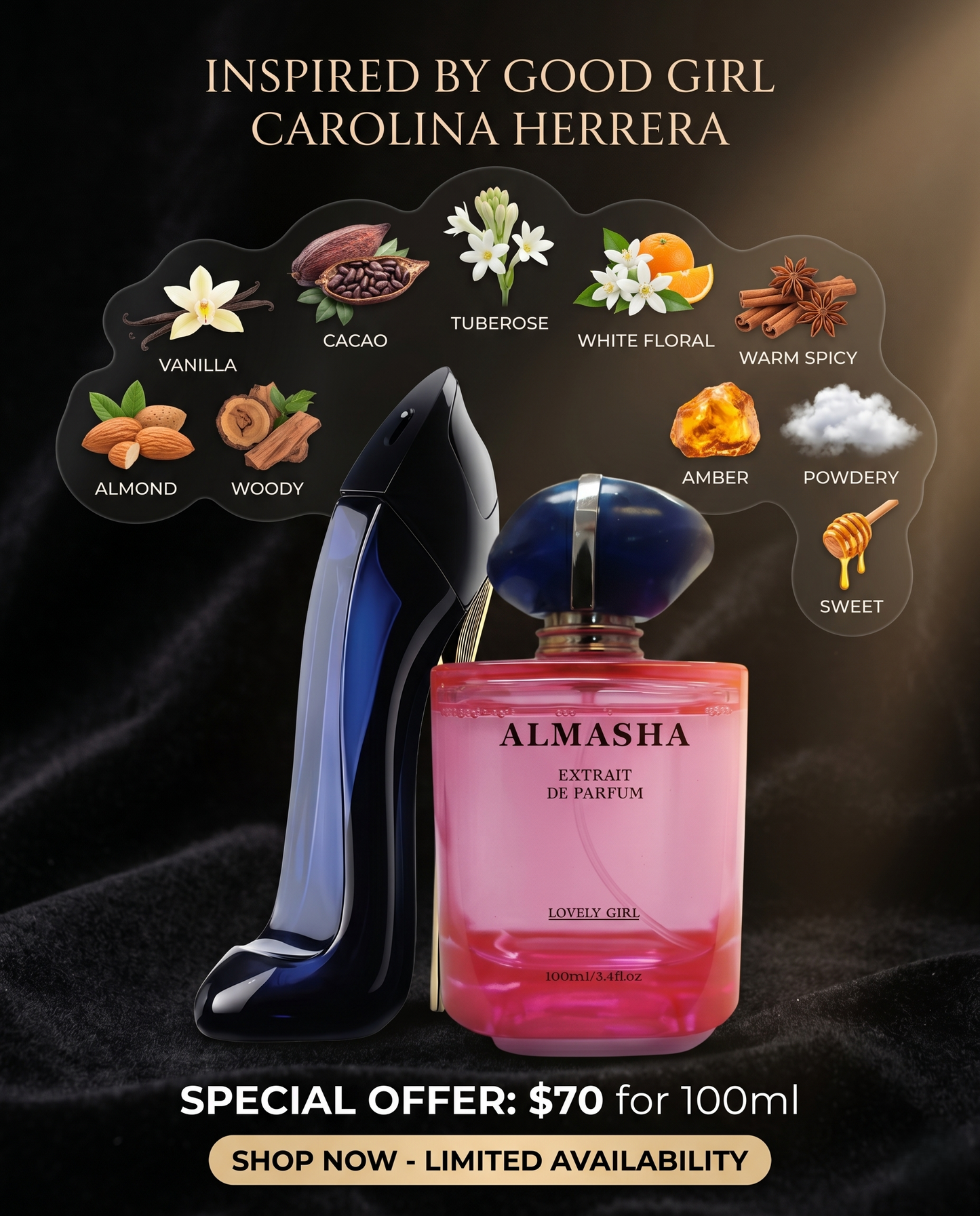 Lovely Girl Inspired by Carolina Herrera Good Girl | 100 ML