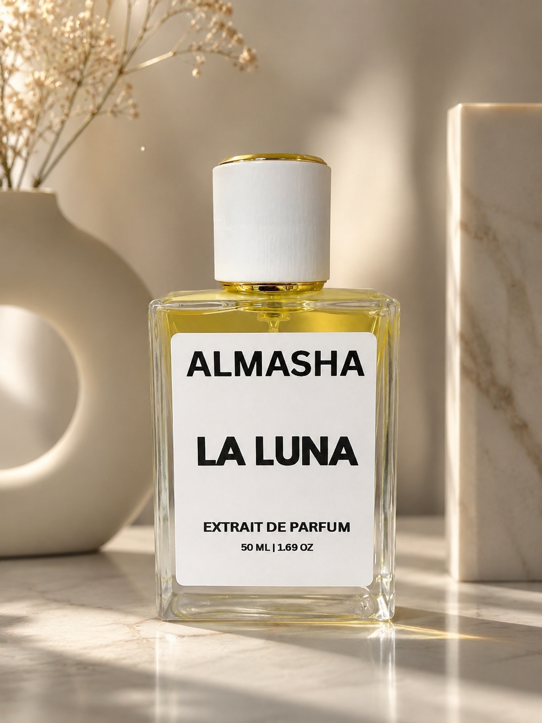 ALMASHA La Luna Extrait De Parfum 50ML | Unisex Woody Amber Gourmand Fragrance for Women & Men | Long Lasting Luxury Perfume