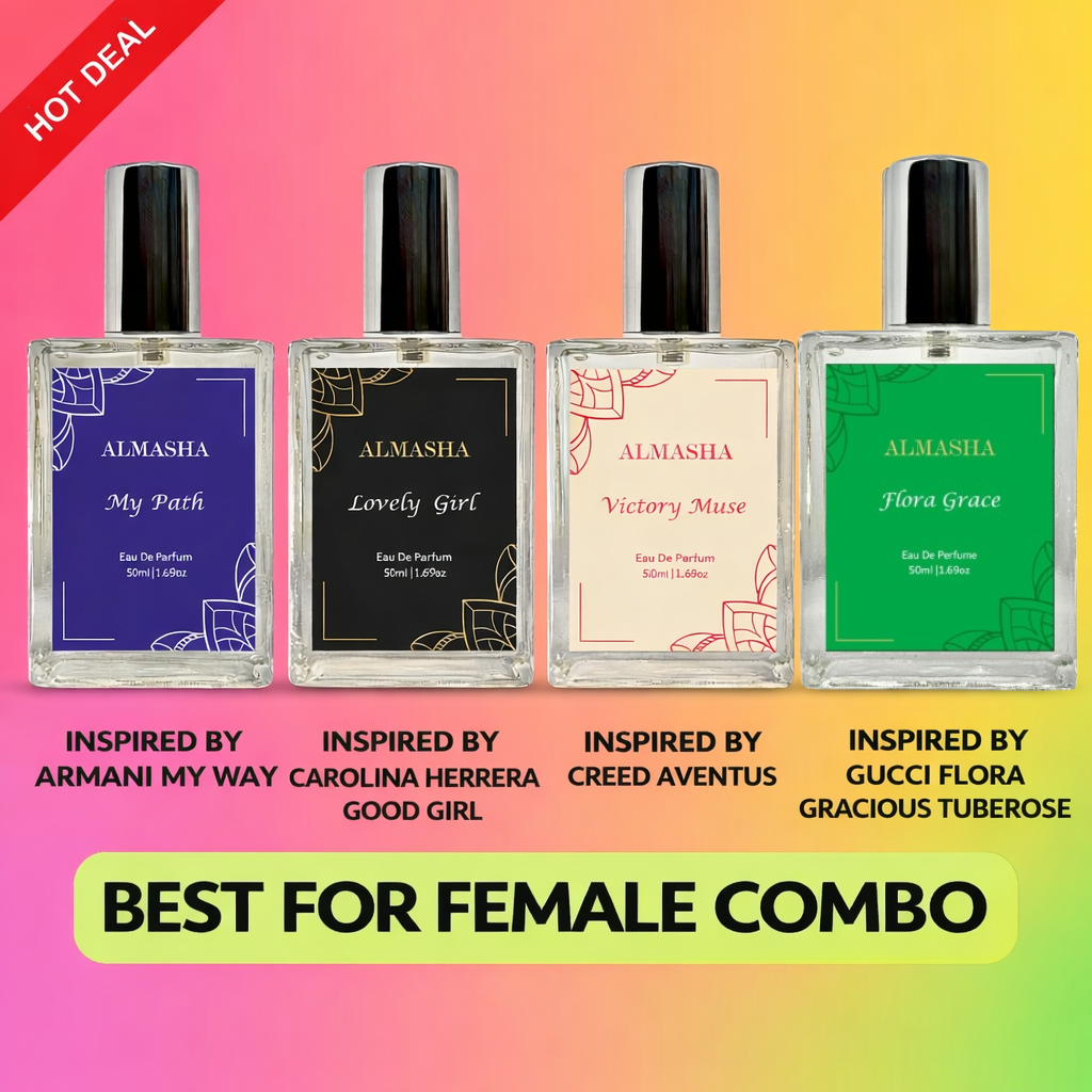 Luxury Women Perfume Combo Pack of 4 | Almasha Fragrances