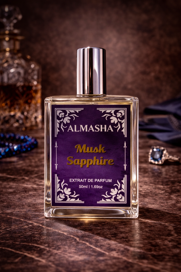 Musk Sapphire Perfume | Clean Soft Musk Fragrance | Unisex Long Lasting Attar